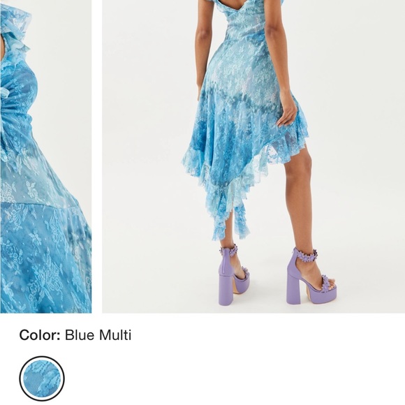 NWT UO Hyacinth Lace Spliced Midi Dress - Picture 5 of 5